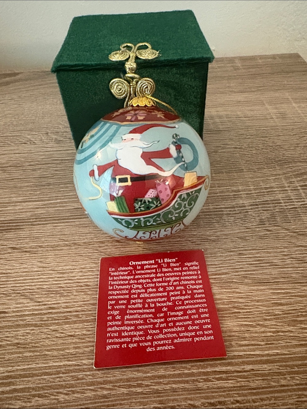 Pier One Imports Li Bien Santa and His Sleigh 2011 Holiday Christmas Ornament